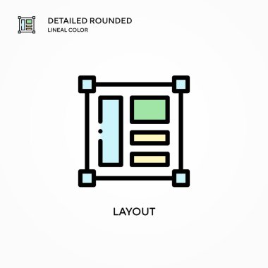 Düzen vektör simgesi. Modern vektör illüstrasyon kavramları. Düzenlemesi ve kişiselleştirmesi kolay.