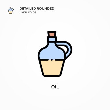 Yağ vektör simgesi. Modern vektör illüstrasyon kavramları. Düzenlemesi ve kişiselleştirmesi kolay.