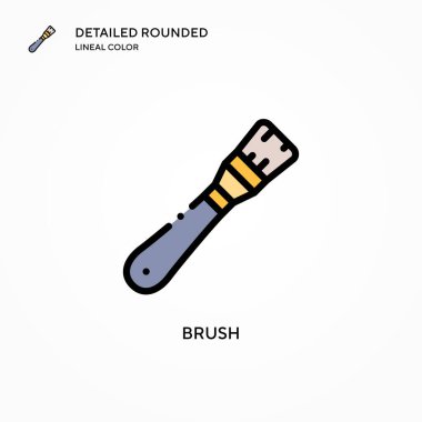 Fırça vektör simgesi. Modern vektör illüstrasyon kavramları. Düzenlemesi ve kişiselleştirmesi kolay.