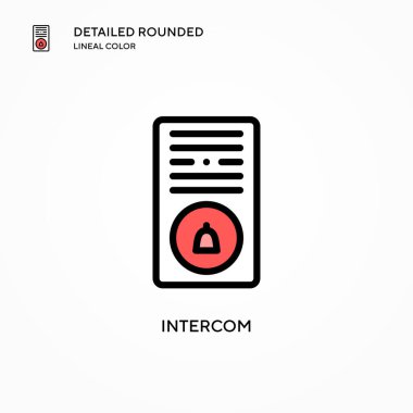 Dahili iletişim vektör simgesi. Modern vektör illüstrasyon kavramları. Düzenlemesi ve kişiselleştirmesi kolay.