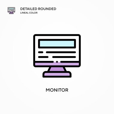 Vektör simgesini izle. Modern vektör illüstrasyon kavramları. Düzenlemesi ve kişiselleştirmesi kolay.