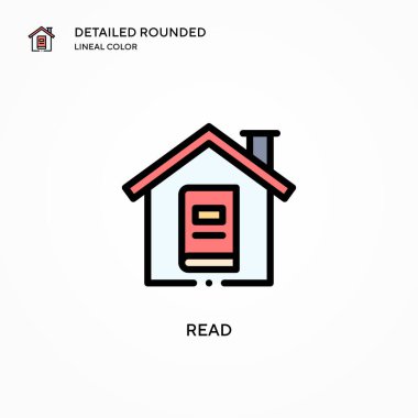 Vektör simgesini oku. Modern vektör illüstrasyon kavramları. Düzenlemesi ve kişiselleştirmesi kolay.