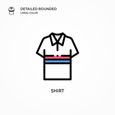 Gömlek vektör simgesi. Modern vektör illüstrasyon kavramları. Düzenlemesi ve kişiselleştirmesi kolay.