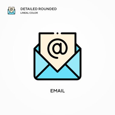 E- posta vektör simgesi. Modern vektör illüstrasyon kavramları. Düzenlemesi ve kişiselleştirmesi kolay.