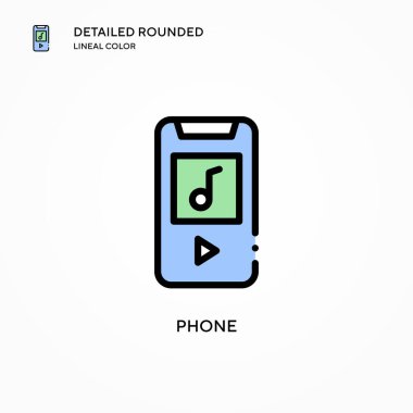 Telefon vektör simgesi. Modern vektör illüstrasyon kavramları. Düzenlemesi ve kişiselleştirmesi kolay.