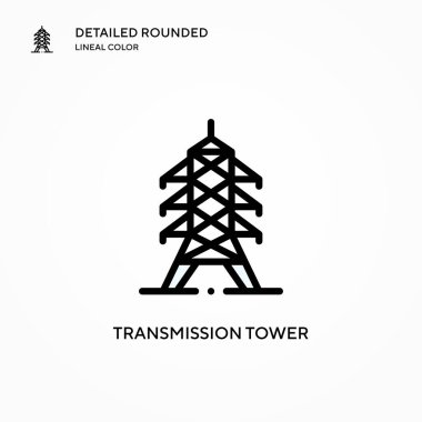Aktarım kulesi vektör simgesi. Modern vektör illüstrasyon kavramları. Düzenlemesi ve kişiselleştirmesi kolay.