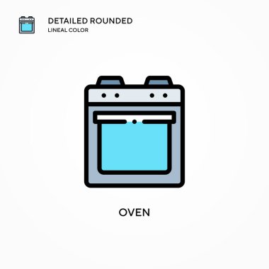 Fırın vektör simgesi. Modern vektör illüstrasyon kavramları. Düzenlemesi ve kişiselleştirmesi kolay.