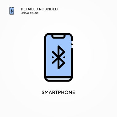 Akıllı telefon vektör simgesi. Modern vektör illüstrasyon kavramları. Düzenlemesi ve kişiselleştirmesi kolay.