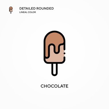 Çikolata vektör simgesi. Modern vektör illüstrasyon kavramları. Düzenlemesi ve kişiselleştirmesi kolay.