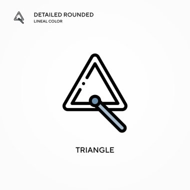 Üçgen vektör simgesi. Modern vektör illüstrasyon kavramları. Düzenlemesi ve kişiselleştirmesi kolay.