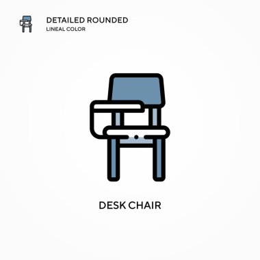 Masa başı vektör simgesi. Modern vektör illüstrasyon kavramları. Düzenlemesi ve kişiselleştirmesi kolay.