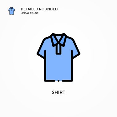 Gömlek vektör simgesi. Modern vektör illüstrasyon kavramları. Düzenlemesi ve kişiselleştirmesi kolay.