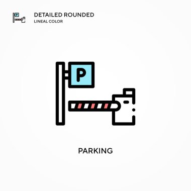 Park vektörü simgesi. Modern vektör illüstrasyon kavramları. Düzenlemesi ve kişiselleştirmesi kolay.