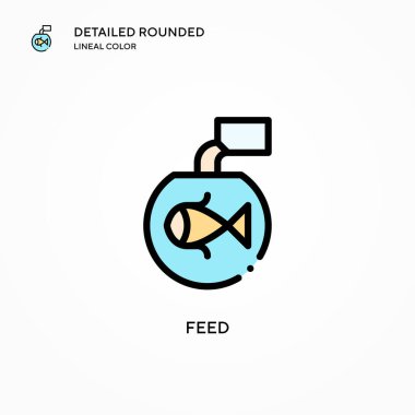 Vektör simgesini besle. Modern vektör illüstrasyon kavramları. Düzenlemesi ve kişiselleştirmesi kolay.