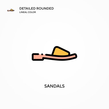 Sandals vektör simgesi. Modern vektör illüstrasyon kavramları. Düzenlemesi ve kişiselleştirmesi kolay.
