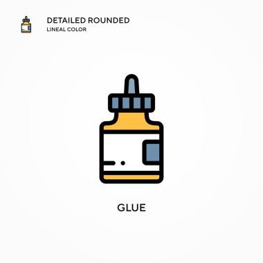 Yapıştırıcı vektör simgesi. Modern vektör illüstrasyon kavramları. Düzenlemesi ve kişiselleştirmesi kolay.