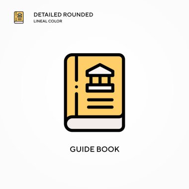 Rehber kitap vektör simgesi. Modern vektör illüstrasyon kavramları. Düzenlemesi ve kişiselleştirmesi kolay.