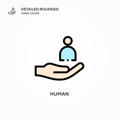 İnsan vektör simgesi. Modern vektör illüstrasyon kavramları. Düzenlemesi ve kişiselleştirmesi kolay.