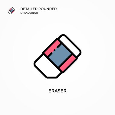 Silgi vektör simgesi. Modern vektör illüstrasyon kavramları. Düzenlemesi ve kişiselleştirmesi kolay.