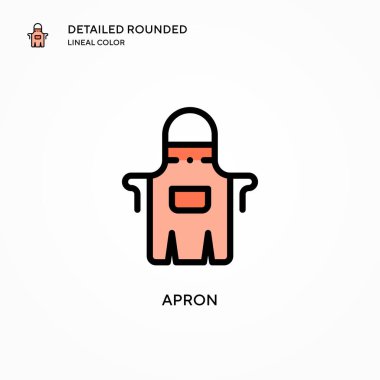 Önlük vektör simgesi. Modern vektör illüstrasyon kavramları. Düzenlemesi ve kişiselleştirmesi kolay.