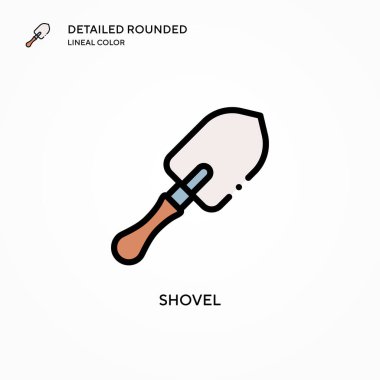 Kürek vektör simgesi. Modern vektör illüstrasyon kavramları. Düzenlemesi ve kişiselleştirmesi kolay.