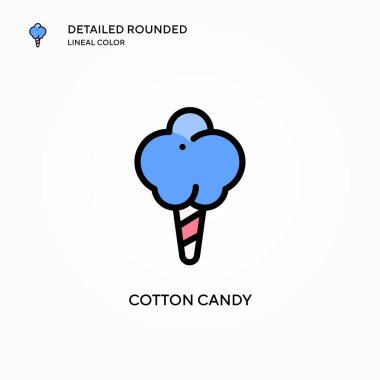 Pamuk helva ikonu. Modern vektör illüstrasyon kavramları. Düzenlemesi ve kişiselleştirmesi kolay.