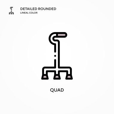 Dörtlü vektör simgesi. Modern vektör illüstrasyon kavramları. Düzenlemesi ve kişiselleştirmesi kolay.