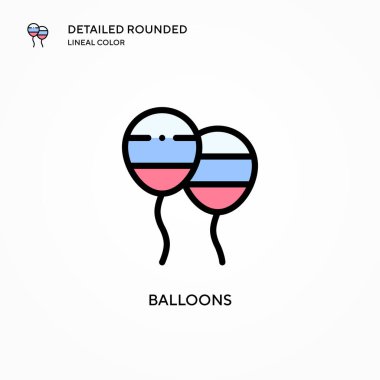 Balon vektör simgesi. Modern vektör illüstrasyon kavramları. Düzenlemesi ve kişiselleştirmesi kolay.