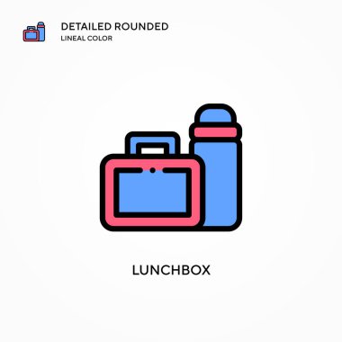 Beslenme kutusu vektör simgesi. Modern vektör illüstrasyon kavramları. Düzenlemesi ve kişiselleştirmesi kolay.
