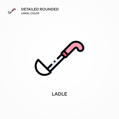Ladle vektör simgesi. Modern vektör illüstrasyon kavramları. Düzenlemesi ve kişiselleştirmesi kolay.