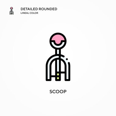 Kepçe vektör simgesi. Modern vektör illüstrasyon kavramları. Düzenlemesi ve kişiselleştirmesi kolay.