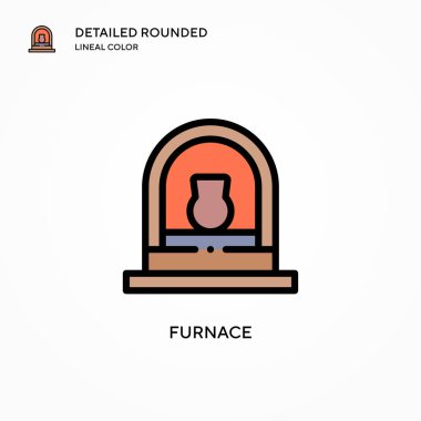 Fırın vektör simgesi. Modern vektör illüstrasyon kavramları. Düzenlemesi ve kişiselleştirmesi kolay.
