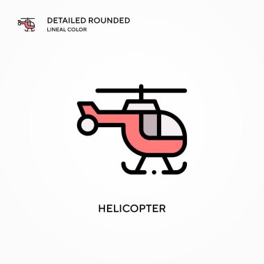 Helikopter vektör simgesi. Modern vektör illüstrasyon kavramları. Düzenlemesi ve kişiselleştirmesi kolay.