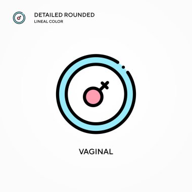 Vajinal vektör simgesi. Modern vektör illüstrasyon kavramları. Düzenlemesi ve kişiselleştirmesi kolay.