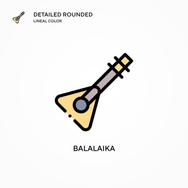 Balalaika vektör simgesi. Modern vektör illüstrasyon kavramları. Düzenlemesi ve kişiselleştirmesi kolay.