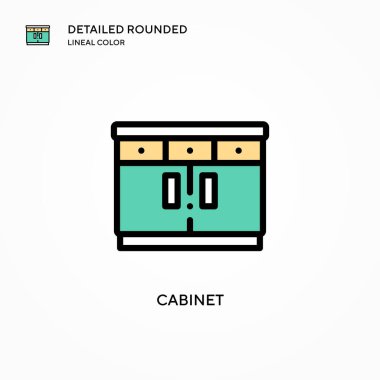 Kabine vektör simgesi. Modern vektör illüstrasyon kavramları. Düzenlemesi ve kişiselleştirmesi kolay.