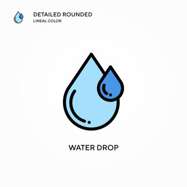 Su damlası vektör simgesi. Modern vektör illüstrasyon kavramları. Düzenlemesi ve kişiselleştirmesi kolay.