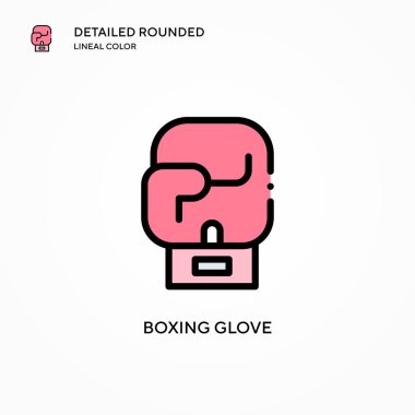 Boks eldiveni ikonu. Modern vektör illüstrasyon kavramları. Düzenlemesi ve kişiselleştirmesi kolay.