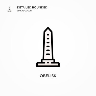 Dikilitaş vektör simgesi. Modern vektör illüstrasyon kavramları. Düzenlemesi ve kişiselleştirmesi kolay.