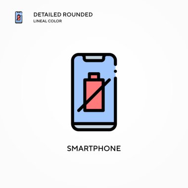 Akıllı telefon vektör simgesi. Modern vektör illüstrasyon kavramları. Düzenlemesi ve kişiselleştirmesi kolay.