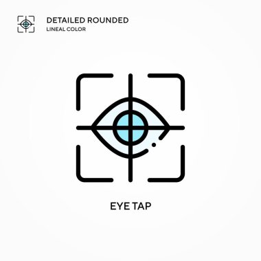 Göz dokusu vektör simgesi. Modern vektör illüstrasyon kavramları. Düzenlemesi ve kişiselleştirmesi kolay.