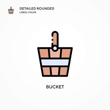 Kova vektör simgesi. Modern vektör illüstrasyon kavramları. Düzenlemesi ve kişiselleştirmesi kolay.