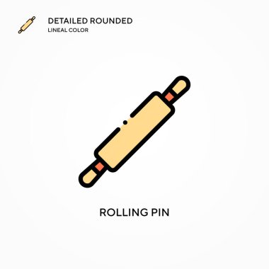 Rolling pin vektör simgesi. Modern vektör illüstrasyon kavramları. Düzenlemesi ve kişiselleştirmesi kolay.