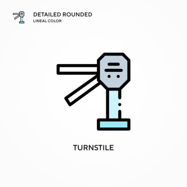 Turnike vektör simgesi. Modern vektör illüstrasyon kavramları. Düzenlemesi ve kişiselleştirmesi kolay.