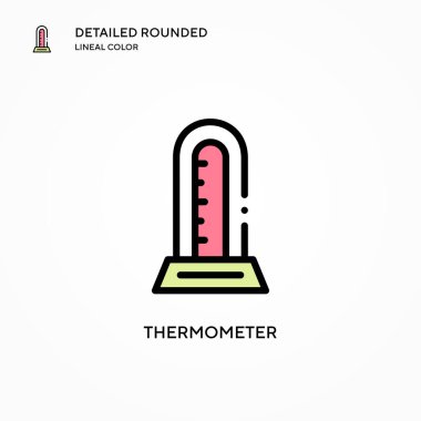 Termometre vektör simgesi. Modern vektör illüstrasyon kavramları. Düzenlemesi ve kişiselleştirmesi kolay.