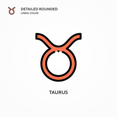 Boğa vektör simgesi. Modern vektör illüstrasyon kavramları. Düzenlemesi ve kişiselleştirmesi kolay.