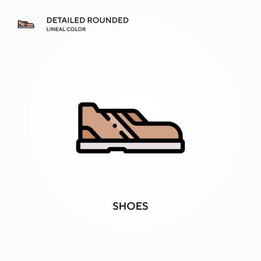Ayakkabı vektör simgesi. Modern vektör illüstrasyon kavramları. Düzenlemesi ve kişiselleştirmesi kolay.