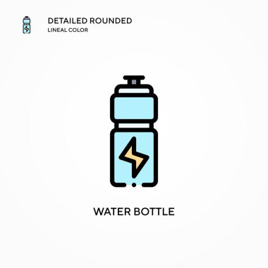Su şişesi vektör simgesi. Modern vektör illüstrasyon kavramları. Düzenlemesi ve kişiselleştirmesi kolay.