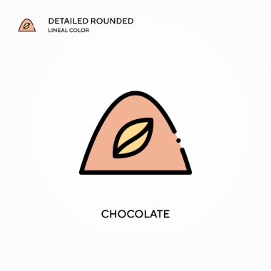 Çikolata vektör simgesi. Modern vektör illüstrasyon kavramları. Düzenlemesi ve kişiselleştirmesi kolay.