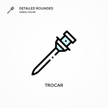 Trokar vektör simgesi. Modern vektör illüstrasyon kavramları. Düzenlemesi ve kişiselleştirmesi kolay.